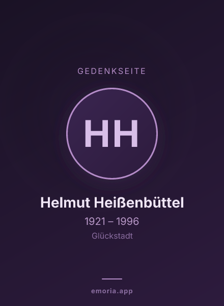 Gedenkportrait von Helmut Heißenbüttel
