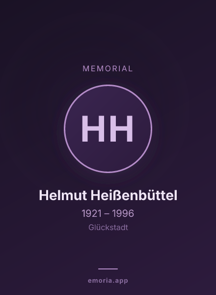 Memorial portrait of Helmut Heißenbüttel