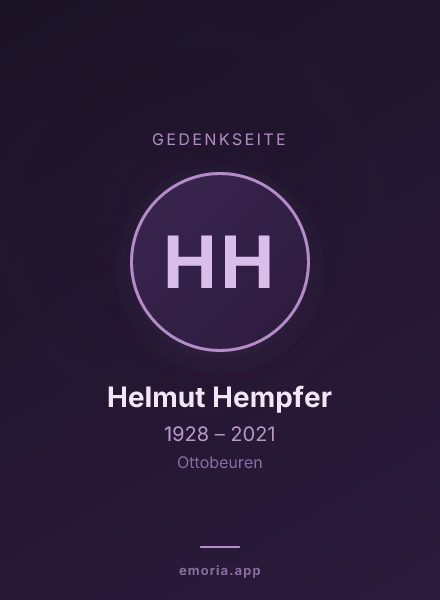 Gedenkportrait von Helmut Hempfer