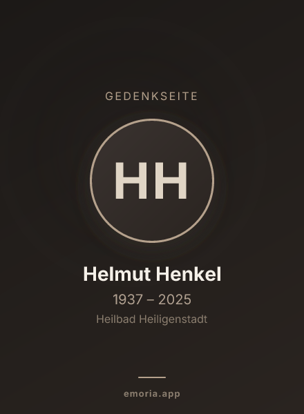 Gedenkportrait von Helmut Henkel