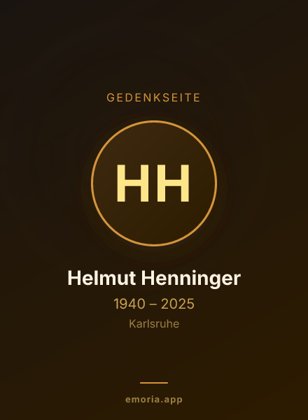 Gedenkportrait von Helmut Henninger
