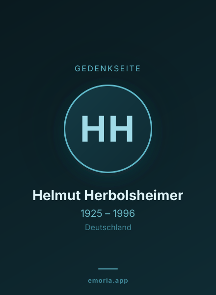 Gedenkportrait von Helmut Herbolsheimer