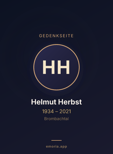 Gedenkportrait von Helmut Herbst