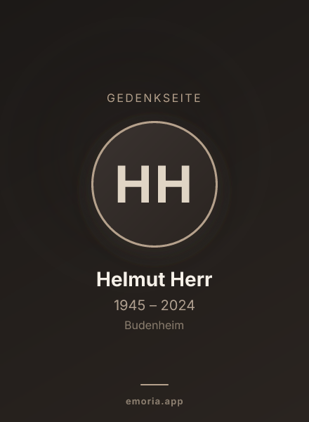 Gedenkportrait von Helmut Herr
