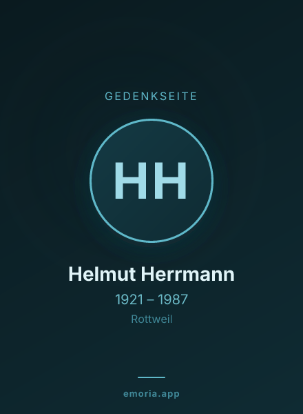 Gedenkportrait von Helmut Herrmann