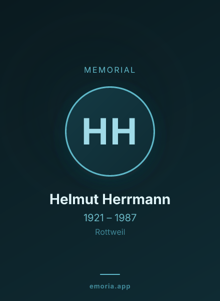 Memorial portrait of Helmut Herrmann