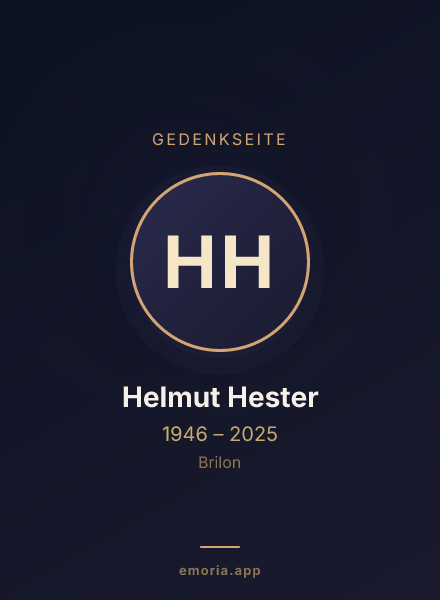 Gedenkportrait von Helmut Hester