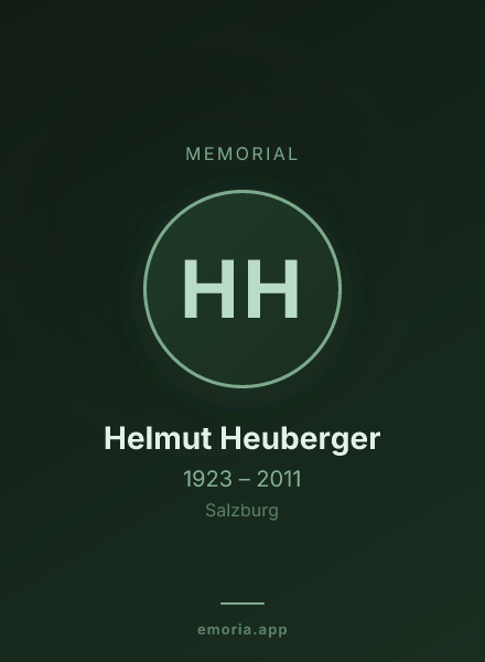 Memorial portrait of Helmut Heuberger