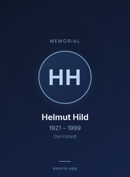 Memorial portrait of Helmut Hild