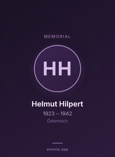 Memorial portrait of Helmut Hilpert