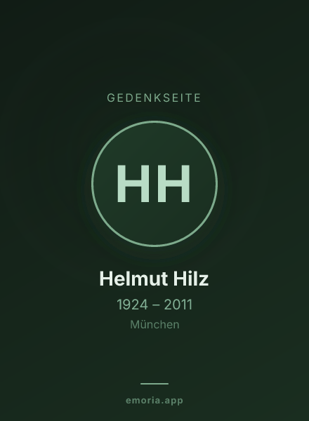 Gedenkportrait von Helmut Hilz