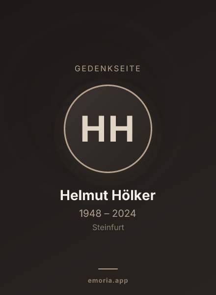 Gedenkportrait von Helmut Hölker
