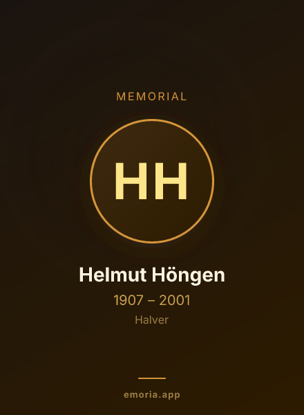 Memorial portrait of Helmut Höngen