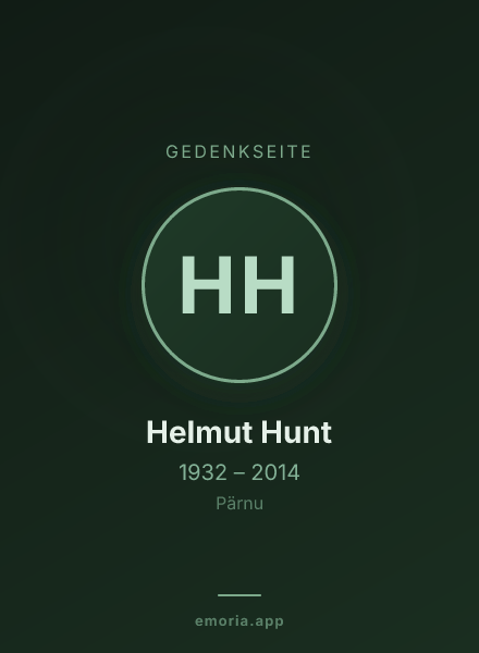 Gedenkportrait von Helmut Hunt
