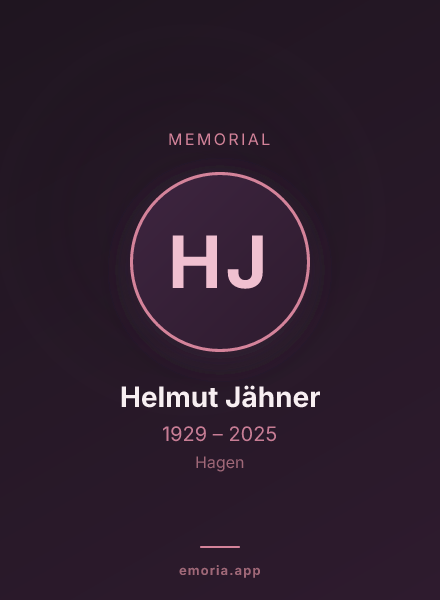 Memorial portrait of Helmut Jähner