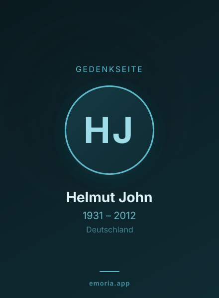 Gedenkportrait von Helmut John