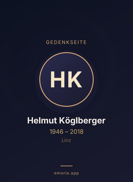 Gedenkportrait von Helmut Köglberger