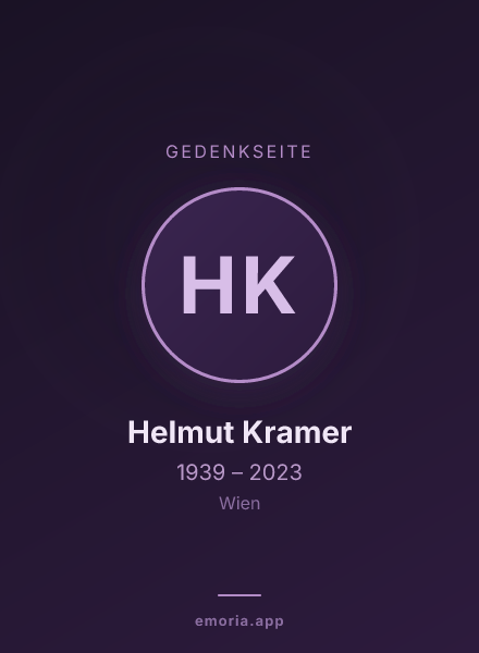Gedenkportrait von Helmut Kramer
