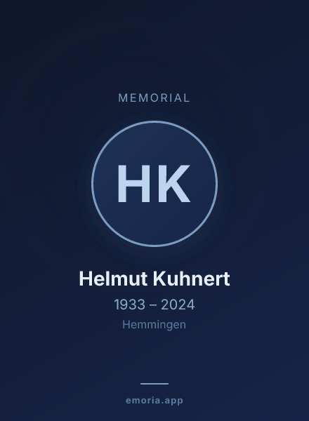 Memorial portrait of Helmut Kuhnert