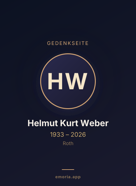 Gedenkportrait von Helmut Kurt Weber