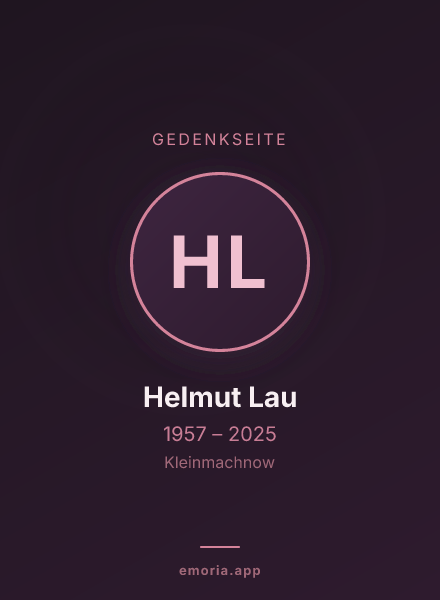 Gedenkportrait von Helmut Lau