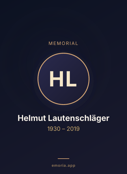 Memorial portrait of Helmut Lautenschläger