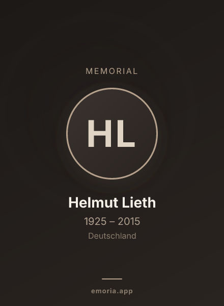 Memorial portrait of Helmut Lieth