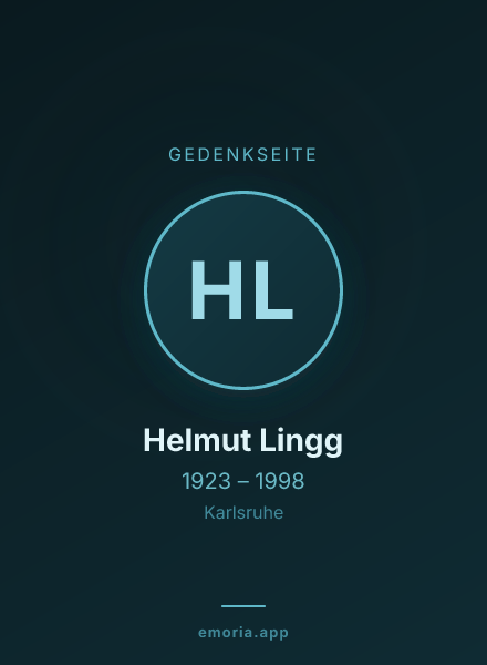 Gedenkportrait von Helmut Lingg