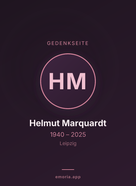 Gedenkportrait von Helmut Marquardt