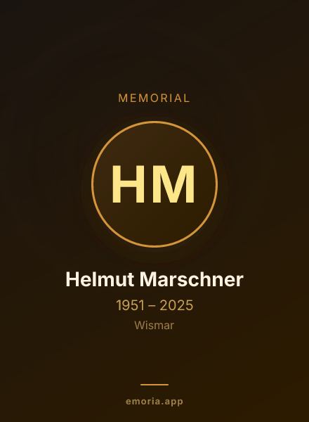 Memorial portrait of Helmut Marschner