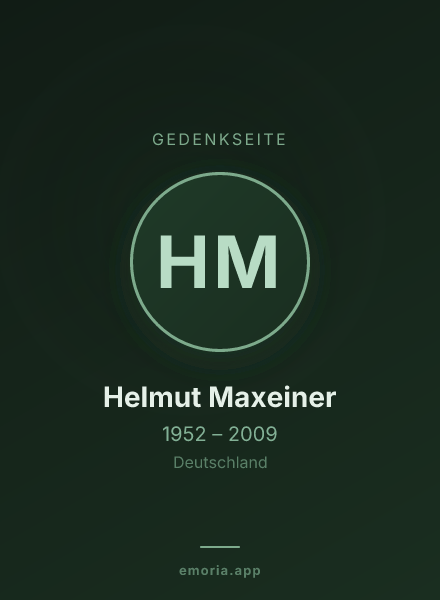 Gedenkportrait von Helmut Maxeiner
