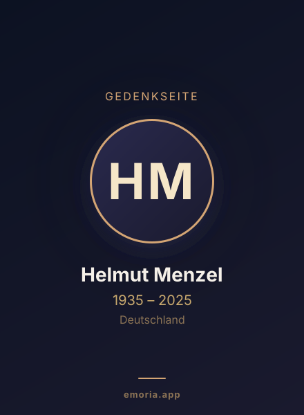 Gedenkportrait von Helmut Menzel