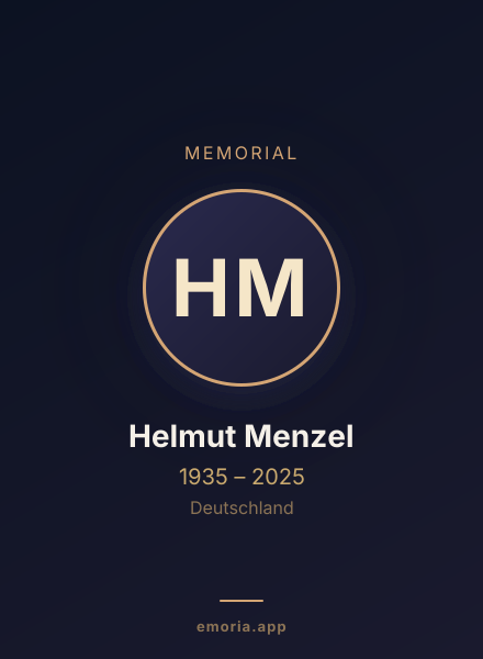 Memorial portrait of Helmut Menzel