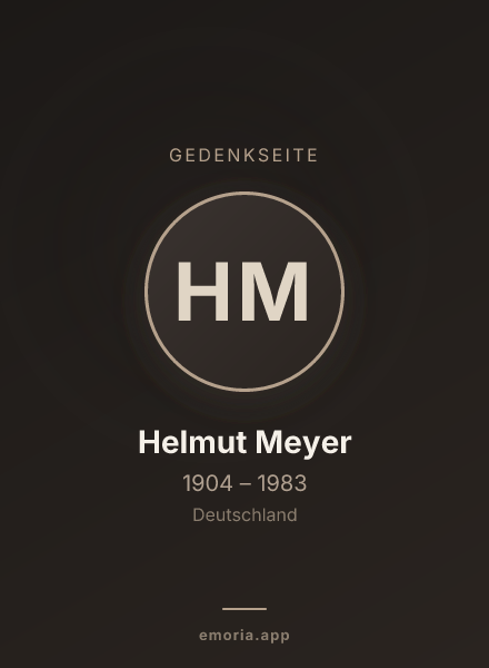 Gedenkportrait von Helmut Meyer