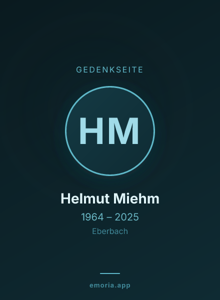 Gedenkportrait von Helmut Miehm
