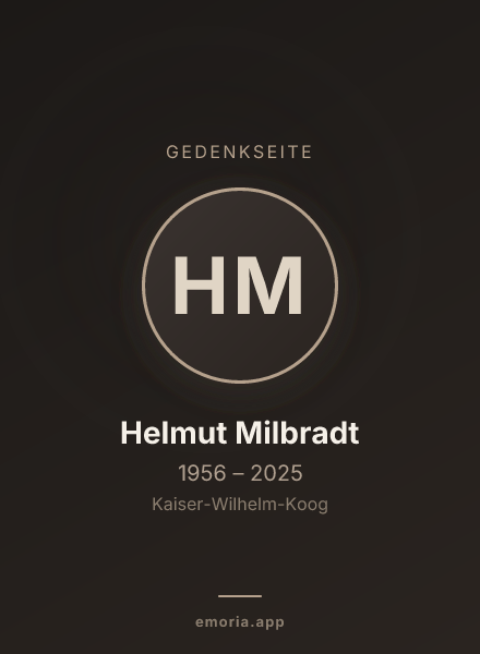 Gedenkportrait von Helmut Milbradt