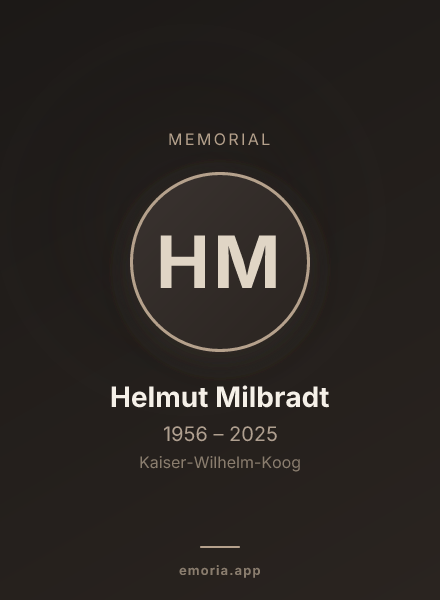 Memorial portrait of Helmut Milbradt