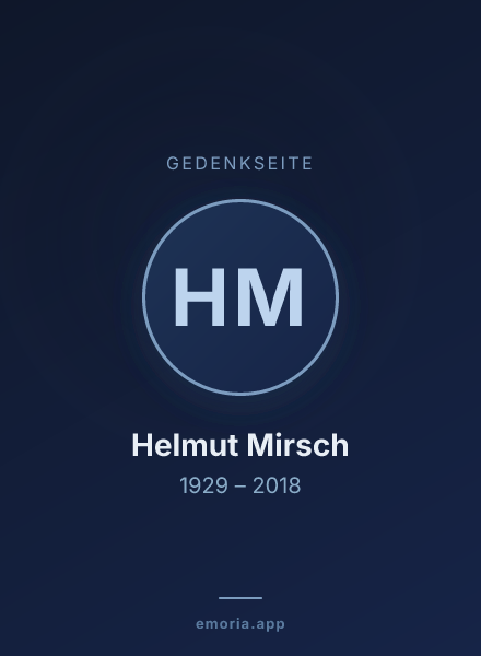 Gedenkportrait von Helmut Mirsch