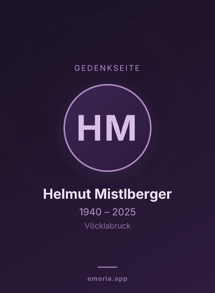 Gedenkportrait von Helmut Mistlberger