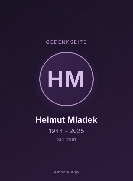 Gedenkportrait von Helmut Mladek