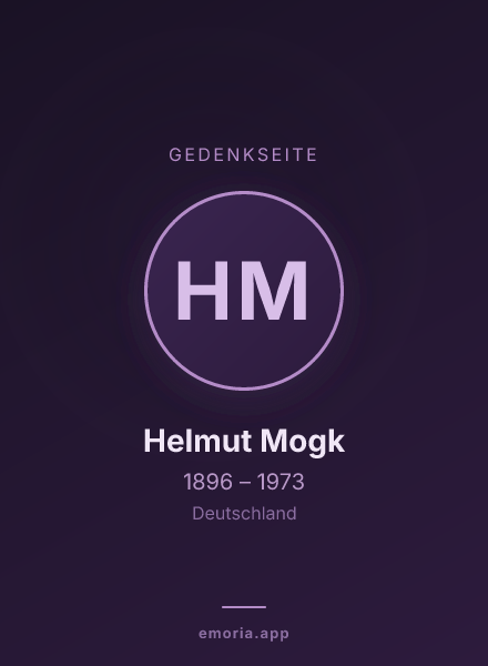Gedenkportrait von Helmut Mogk