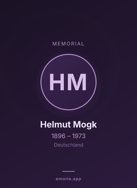 Memorial portrait of Helmut Mogk