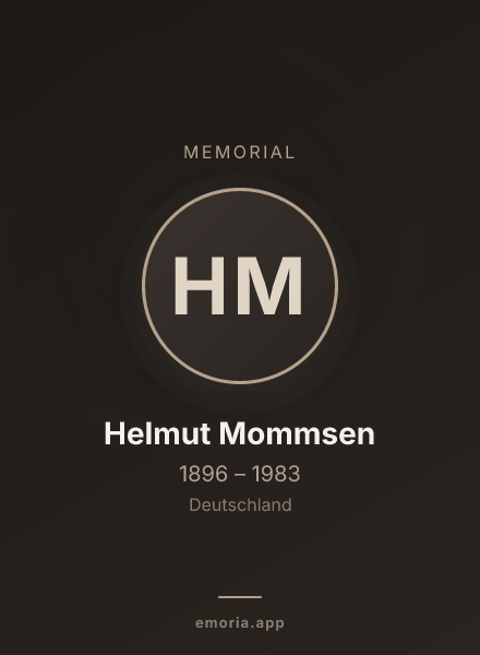 Memorial portrait of Helmut Mommsen