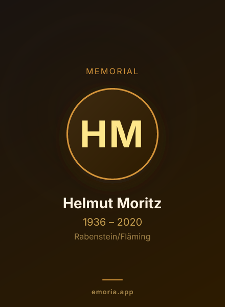 Memorial portrait of Helmut Moritz