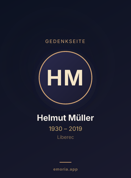 Gedenkportrait von Helmut Müller