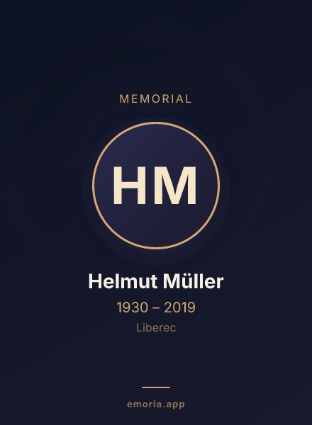 Memorial portrait of Helmut Müller