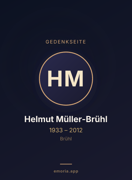 Gedenkportrait von Helmut Müller-Brühl