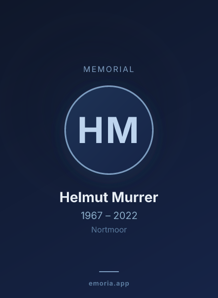 Memorial portrait of Helmut Murrer