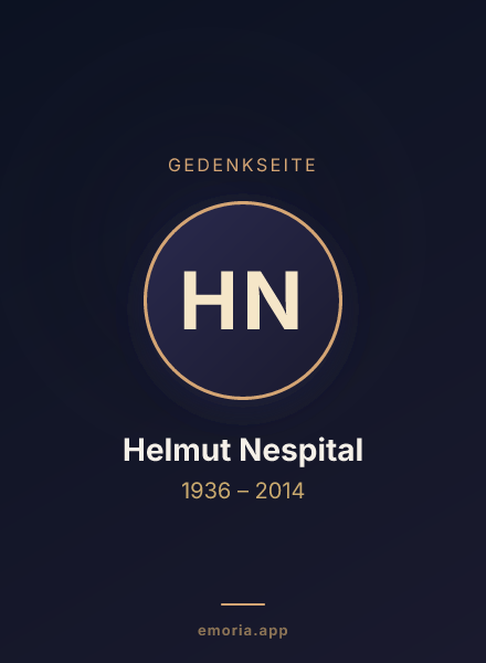 Gedenkportrait von Helmut Nespital