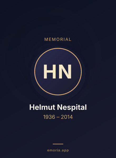 Memorial portrait of Helmut Nespital